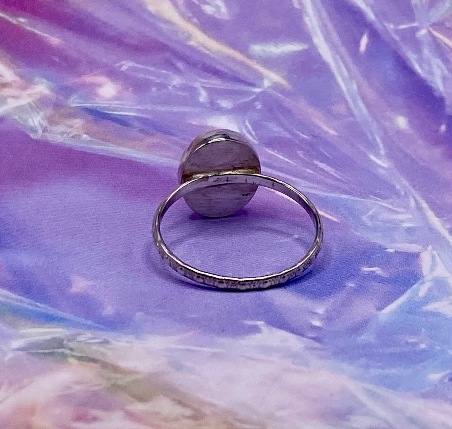 Malachite Dainty Patterned Band Ring